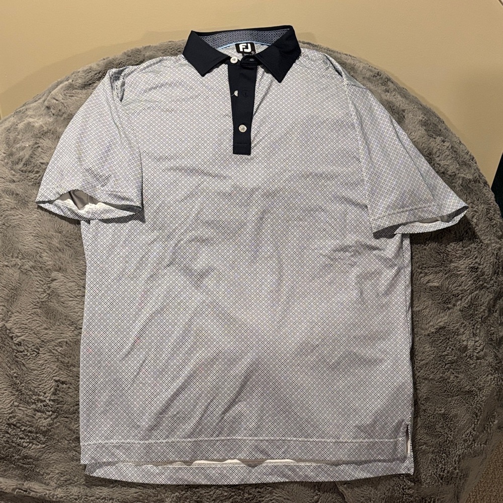 FootJoy Navy and White Polo Shirt